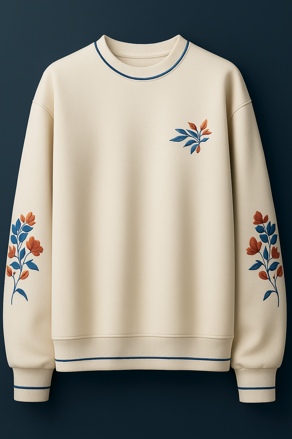 Poshaak UrbanEase Embroidery Sweatshirt