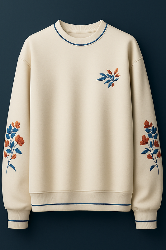 Poshaak UrbanEase Embroidery Sweatshirt